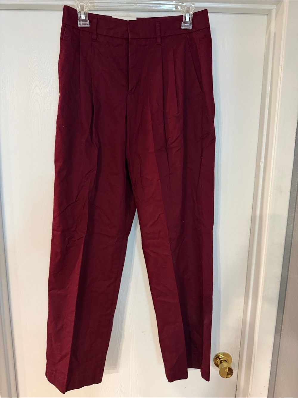 Target Women Pleated Dress Pants - Burgundy